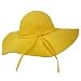 BRIGHT YELLOW WIDE BRIM COTTON FLOPPY BEACH SUN HAT