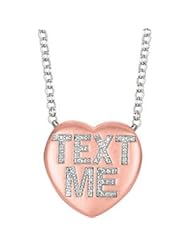 Sweethearts® Heart Shaped Necklace Pendant Rose Gold Plated-Sterling Silver 650271
