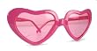 Adorable Sweet Heart Sunglasses Pink with Pink lenses