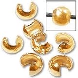 14K Gold Filled Crimp Bead Covers 3mm (100)