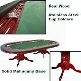 Trademark Poker Deluxe 96-Inch Texas Hold'em Mahogany Table