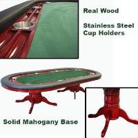 Trademark Poker Deluxe 96-Inch Texas Hold’em Mahogany Table