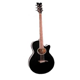 Dean Performer Mini Jumbo Acoustic-Electric Guitar, Classic Black