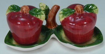 Dolomite Apple Motif Salt on Tray