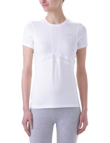 Columbia Sportswear Women's Base Layer Lightweight Short Sleeve Top (Small, White) On Sale