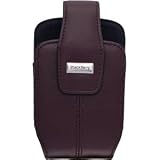 RIM Blackberry Leather Holster Case with Swivel Belt Clip (Burnt Sienna) for Blackberry 8700c 8700g 8703e - HDW-11939-003