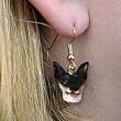 Rat Terrier Earrings - Dog Figurine Fashion Earrings