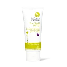 MyChelle Sun Shield, SPF 28 with ZinClear, 2.3-Ounce Tube (Pack of 2)