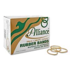 Alliance(R) Pale Crepe Gold&trade; Rubber Bands In 1 Lb. Box, #117B, 7in. x 1 8in., Box Of... by Rubberbands