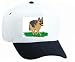 White Cap with german, dog, ball, shepherd, canine