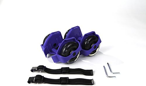 Skate Buds Strap-on Heel Skates - Connect to Athletic Shoes and Zoom Around 1pair -Wheels Light Up, Skating Fun and Excercise on Flat Surface