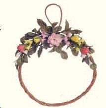 Dollhouse Miniature Artisan Door Wreath