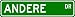 ANDERE Street Sign ~ Personalized Family Lastname Sign ~ Gameroom, Basement, Garage Sign Novelty** METAL ALUMINUM