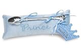 Mud Pie Baby Little Prince Silver-plate Spoon on Pillow