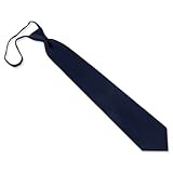 IMAGE OF Men's Zipper Polyester Tie by The American Necktie Company in Navy Blue