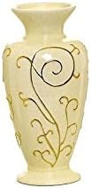 EMAUX DE LONGWY - VERSAILLES Ivory Faience High Vase - EL45472