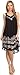 Sakkas 16605 - Gasha Sleeveless Mid Length Caftan Dress With Embroidery Details And V Neck - Black / White - OS