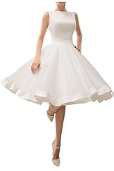 Tea Length Bateau Neck Satin/Tulle  Cap Sleeves  Dress With a Bow(s)