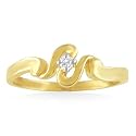 Yellow Gold Diamond Solitaire Promise/Friendship Ring (102706)