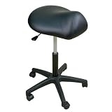 Premium Saddle Stool with Multi-Density Padding Color: Coal