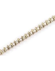14K Yellow Gold Diamond S Bracelet