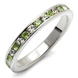 Size 7 Peridot Crystal Sterling Silver Ring