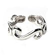 Sterling Silver Antique Style Toe Ring - 6mm Band Width