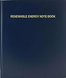 BookFactory® Renewable Energy Note Book - 120 Page, 8.5"x11", Blue Hardbound (XLog-120-7CS-A-L-Blue(Renewable Energy Note Book))