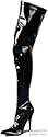 Adult Women's Black Thigh High Boots (Sz:Lrg 9-10)