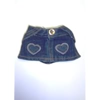 Denim Skirt with Heart Pockets fits Webkinz, Shining Star and 8-10 Make Your Own Stuffed Animals