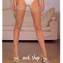 Ladies 1 Pair SockShop 15 Denier Smooth Sheer Lace Top Hold Ups