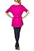 82 Days Women'S Rayon Span High & Low Short Sleeves Tunic - Solid