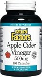 Natural Factors Cider Vinegar 500mg Capsules, 180-Count