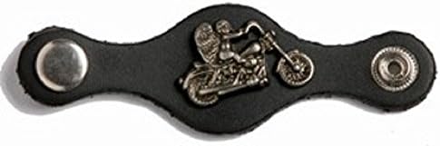 4-Pack Men's Angel On Biker Solid Leather Design Vest Extenders High Quality-Leather-Snap On Button