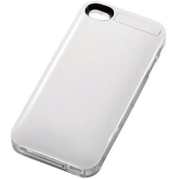 【クリックで詳細表示】ELECOM iPhone 4S用ケース付バッテリー 1850mAh ホワイト DE-AP01L-1805WH： 家電・カメラ