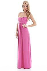 Sexy Strapless Polyester Summer Maxi Dress 