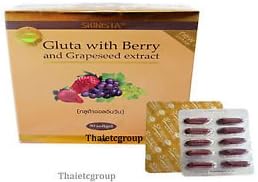 Gluta with Berry All in One Vitamin Grapeseed Skin Whitening Supplement Body Bright 30softgel. (suputra shop)