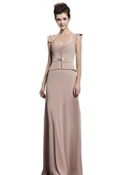 Chiffon/Taffeta/Tulle Applique Beaded Crystals Sheer Lace Crystal Mermaid Cocktail Evening Dress/Prom Dress 