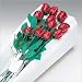 Red Long Stem Roses Semi Solid Milk Chocolate Gift Box (1 Doz)