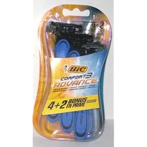 Buy Bic Mens Triple Blade Shaver with Pivoting Head, Aloe and Vitamin E, Soft Grip, 6 Count (Pack of 2)... by BIC