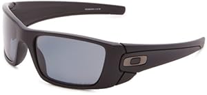 Oakley Men's Fuel Cell Polarized Sunglasses,Matte Black Frame/Grey Lens,one size