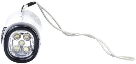 Digital AM/FM Radio LED Light Torch with Dynamo/DC 5V Charging Power-Silvery