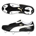 Puma Esito XL Soft Ground Football Boots - Black/White/Team Gold - Kids