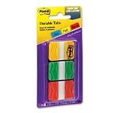 Post-it Durable Index Tabs, 2\", Ideal For Binders And File Folders, Assorted Colors, 24 per Dispenser (686F-SMB)