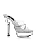 5.5 Inch Clear Stiletto Heel Women'S Size Shoe With Rhinestone Band