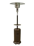 AZ Patio Heaters HLDS01-CGT Tall Patio Heater with Table, 87-Inch, Hammered Bronze