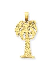 14k Gold Palm Tree Pendant