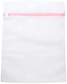 2pcs Medium Size Micro-mesh Laundry Wash Bags for Delicates, Lingerie, Sweater, Bras, and Organization White