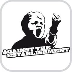 T-Shirt "Against the establishment" ::: Farbauswahl: skyblue, sand, wei� oder deepred ::: Fu�ball-Kult