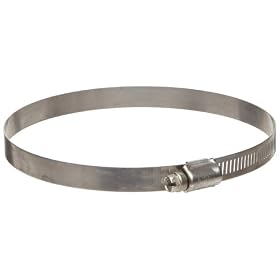 Murray Stainless Steel 18-8 Worm Drive Hose Clamp, Stainless Steel 400 Screw, 4 9/16"-5 1/2", 1/2"W